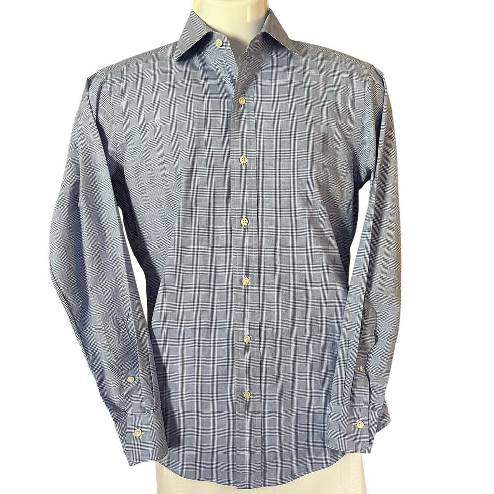 Polo Ralph Lauren Button-up Long Sleeve Blue Shirt Regent Custom Fit 14.5, 32/33